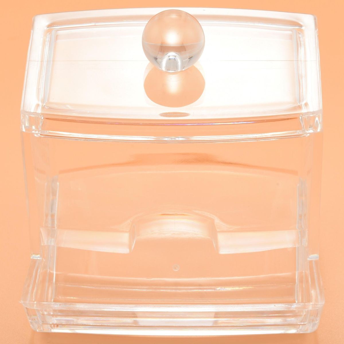 Cotton Swab Storage Dispenser Clear Cotton Ball Swab Holder Cotton Bud Storage Box Cosmetics Makeup Storage Holder Box Organizer Container With Lid