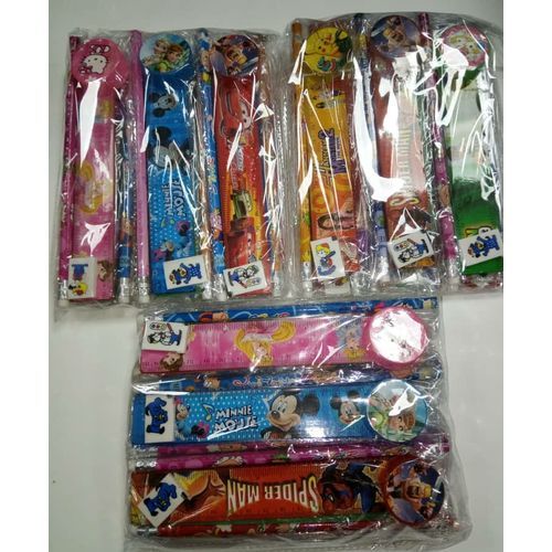 12pcs X 2 Packs Kids Party Gift Pack-Writing Set Rulers+Pencils+  Erasers +Sharpeners