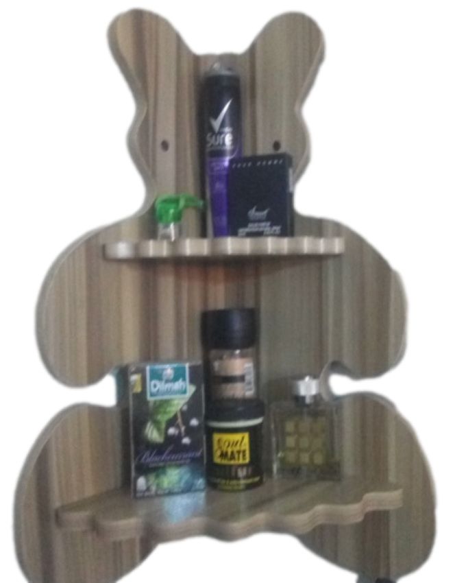 Decorative Wall-Mount Space-Saving Teddy-Shape Corner Shelf
