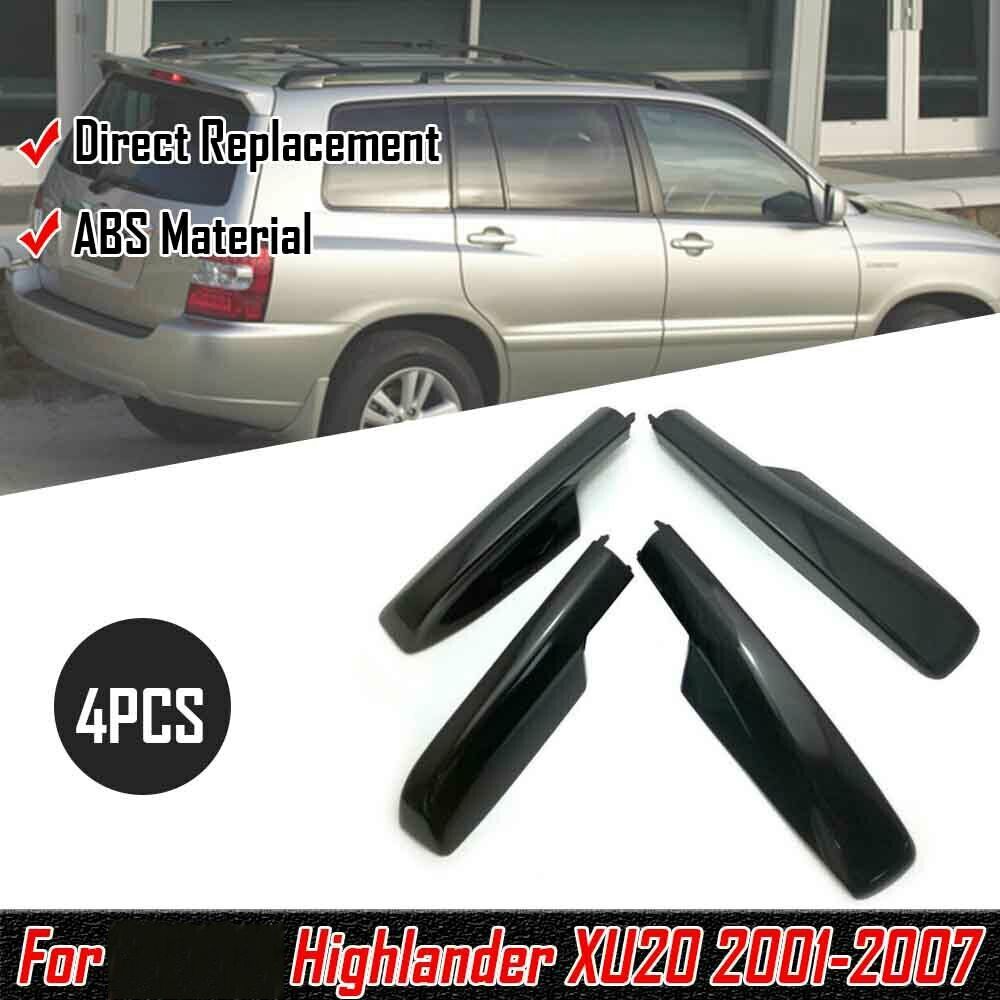 4Pcs Black Roof Rack Cover For Toyota Highlander XU20