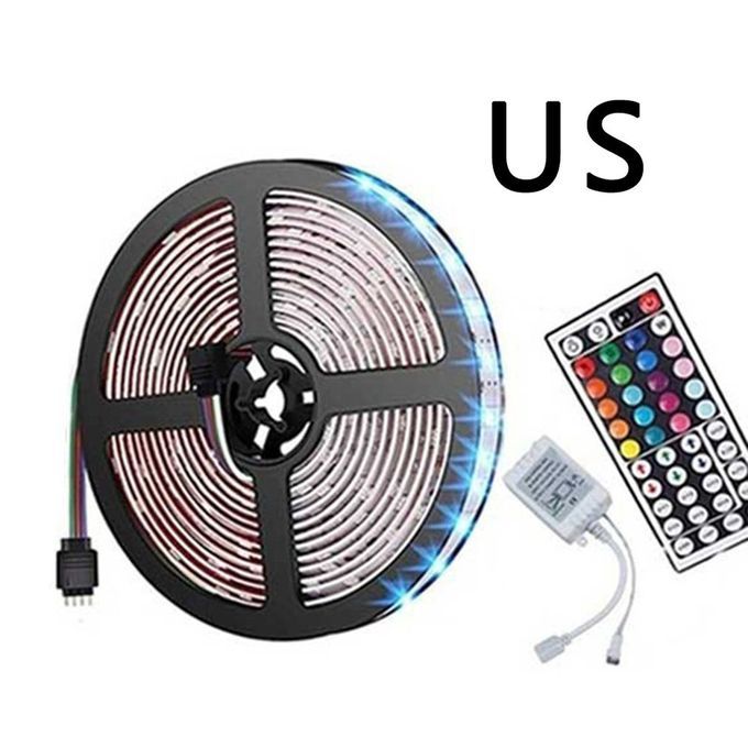 RGB Non-waterproof RGB  Olor- Hanging   Light With 44-key Infrared Remote  Ontrol With Power Su Ly-multicolor-US 5M