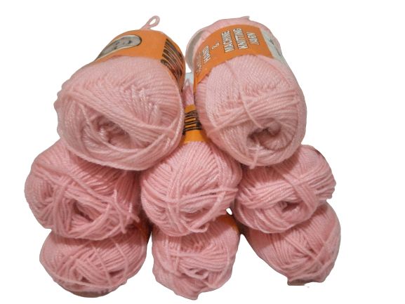 KNITTING/ CROTCHET WOOL AND YARN (PINK)-8 PIECES