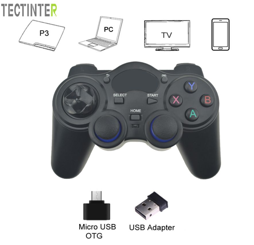 Android Gamepad TV 2.4G Wireless Controller Black Micro