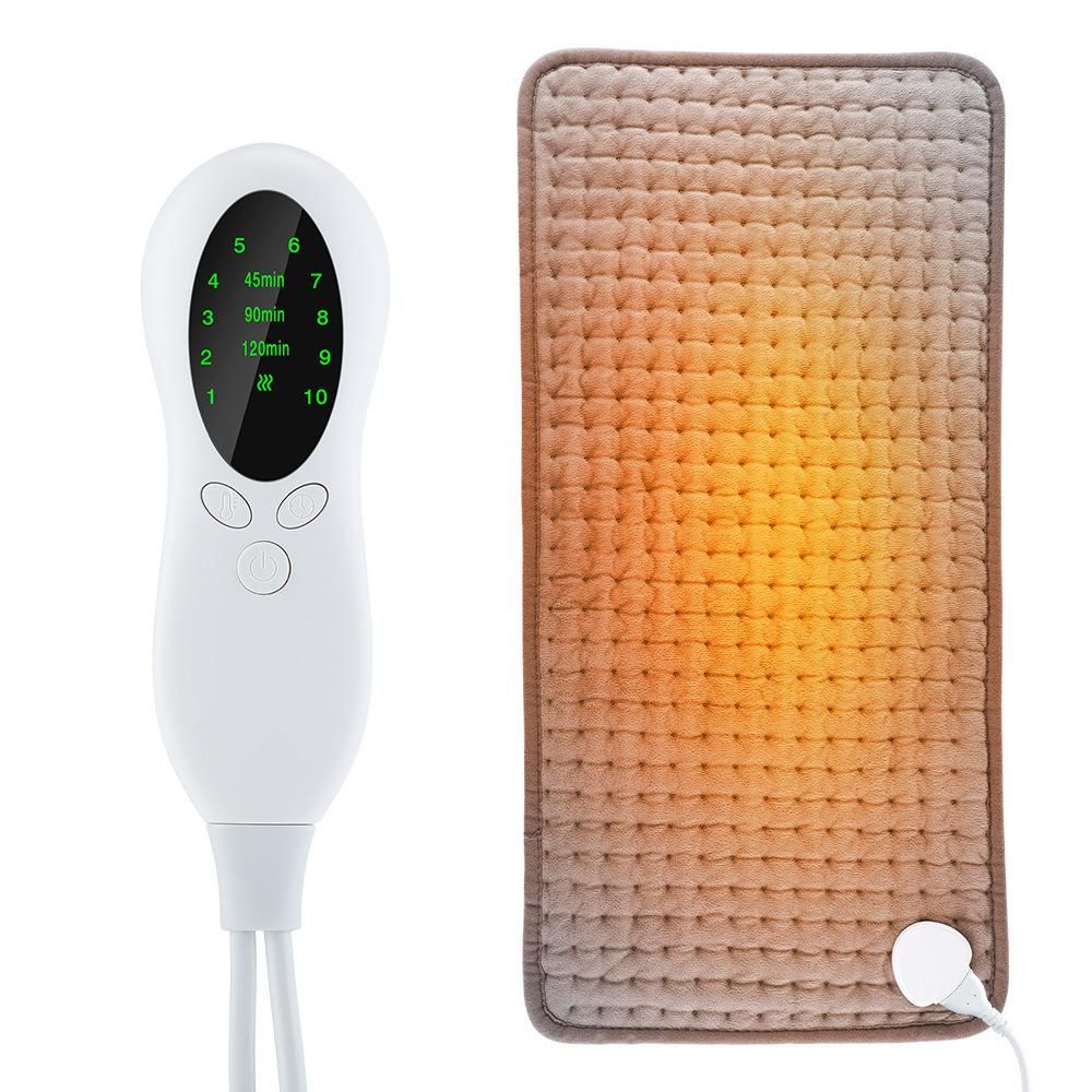 Heating Pad for Back Pain and Cramp Relief 11.8*23.6 In Size Electric Heating Pad for Shoulder Neck Pain with 10 Temperature Level and 3 Timer 230V UK Plug