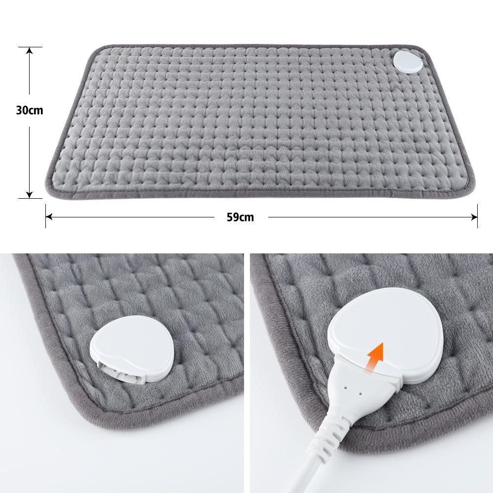 Heating Pad for Back Pain and Cramp Relief 11.8*23.6 In Size Electric Heating Pad for Shoulder Neck Pain with 10 Temperature Level and 3 Timer 230V UK Plug