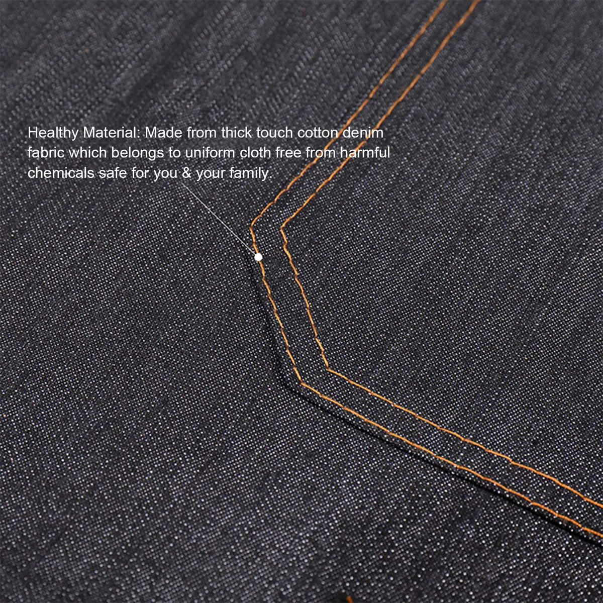 Professional Barber Denim Apron With Pockets Machine