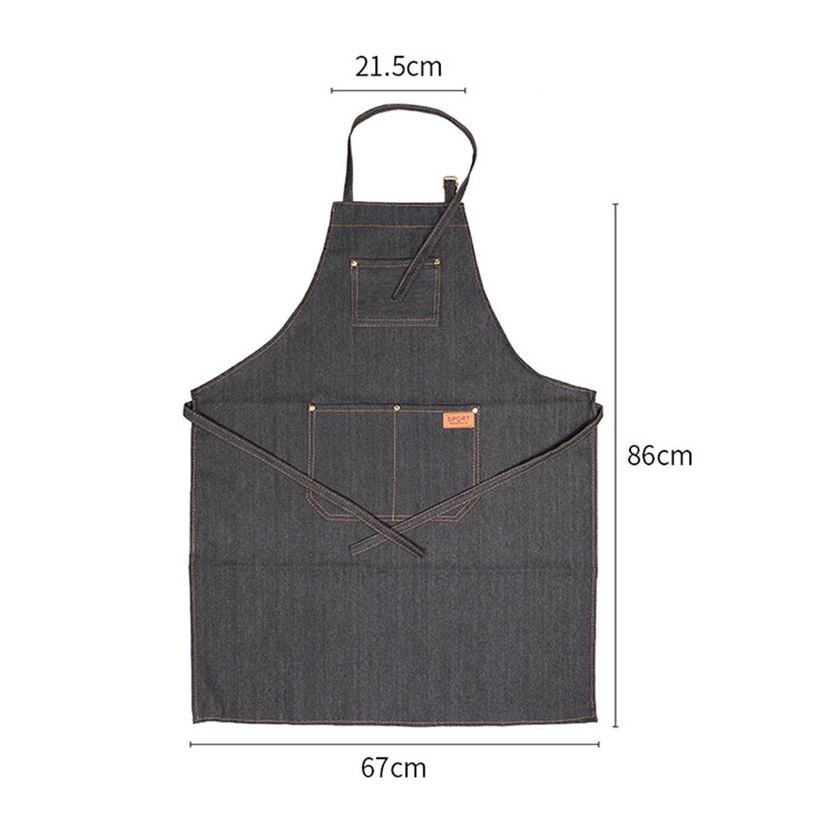 Professional Barber Denim Apron With Pockets Machine