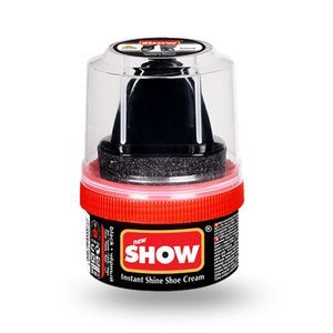 Instant Shine Shoe Cream Polish With Sponge - BLACK
