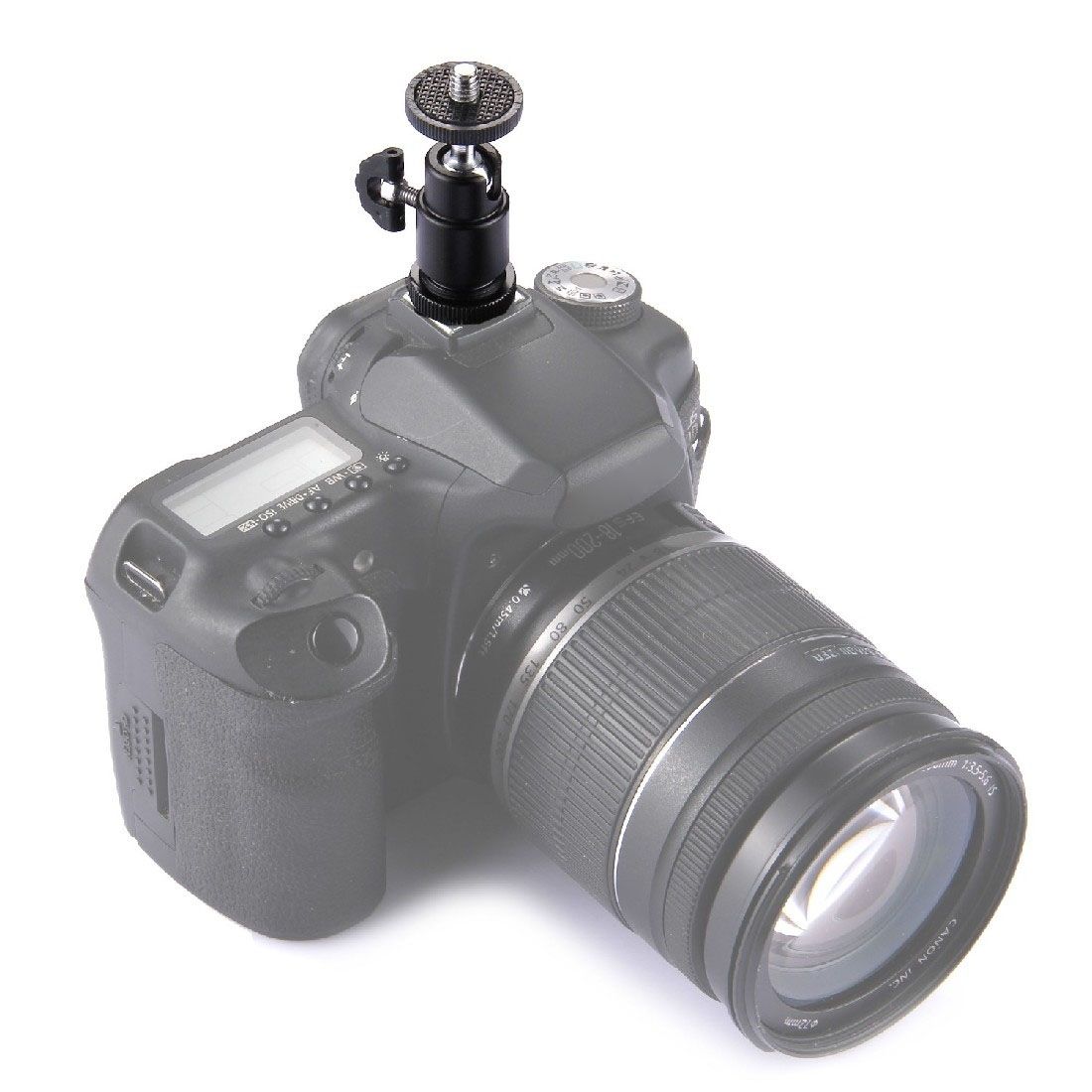 Aluminum Alloy Hot Shoe Tripod Heads, 1/4 Inch Male Screw Adapter