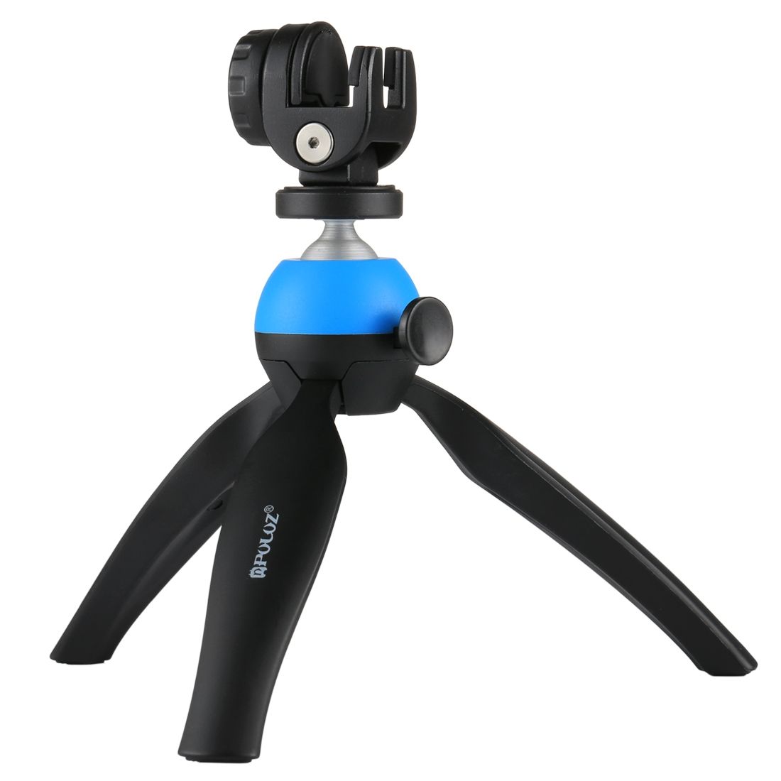 PULUZ Pocket Mini Tripod Mount With 360 Degree Ball Head & Phone Clamp For Smartphones(Blue)