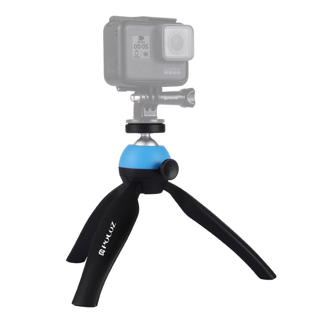 PULUZ Pocket Mini Tripod Mount With 360 Degree Ball Head & Phone Clamp For Smartphones(Blue)
