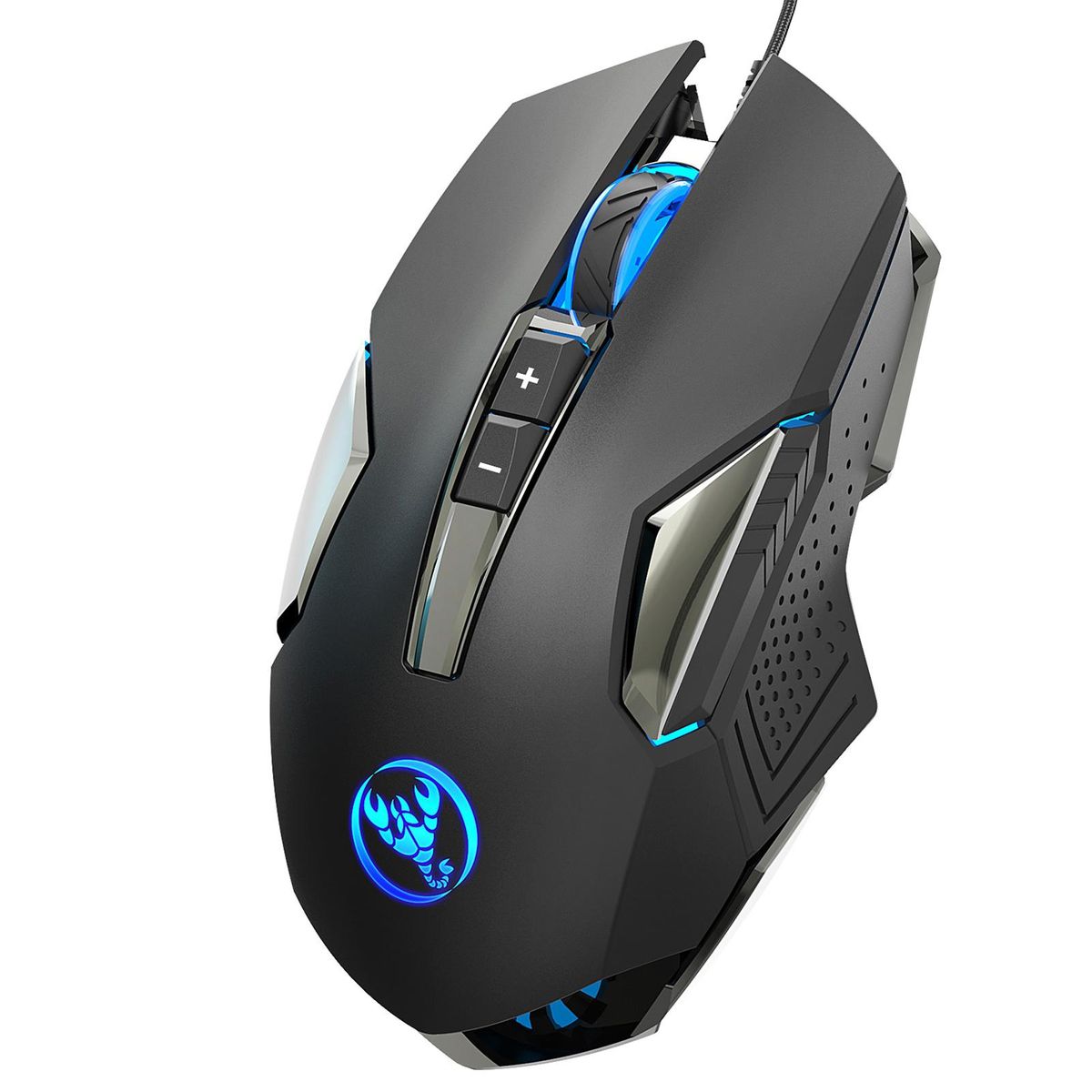 HXSJ X200 Wired Gaming Mouse Macro Programming Mouse 8 Keys Ergonomic Mice with 4-gear Adjustable DPI Colorful Lighting Effects
