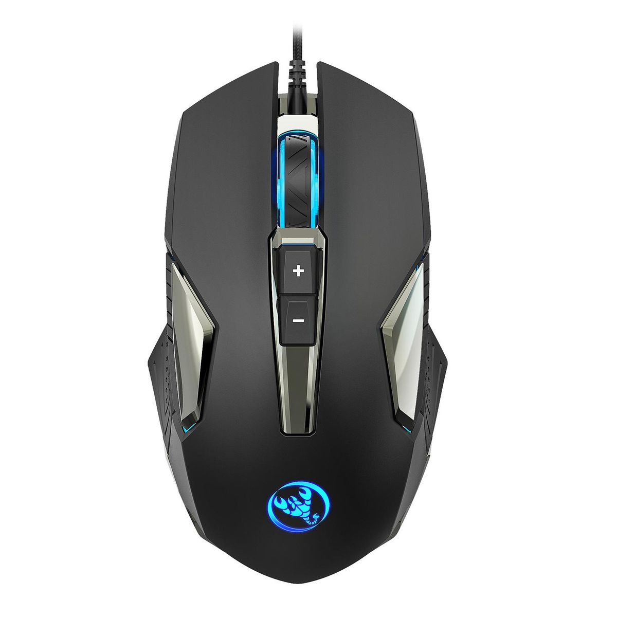 HXSJ X200 Wired Gaming Mouse Macro Programming Mouse 8 Keys Ergonomic Mice with 4-gear Adjustable DPI Colorful Lighting Effects