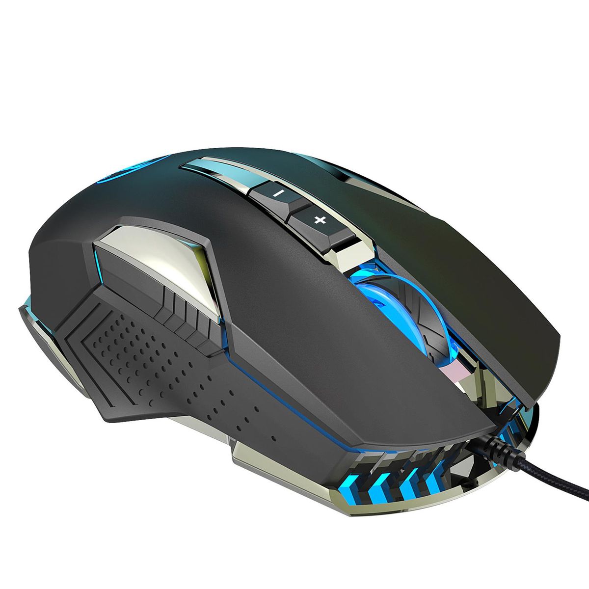 HXSJ X200 Wired Gaming Mouse Macro Programming Mouse 8 Keys Ergonomic Mice with 4-gear Adjustable DPI Colorful Lighting Effects
