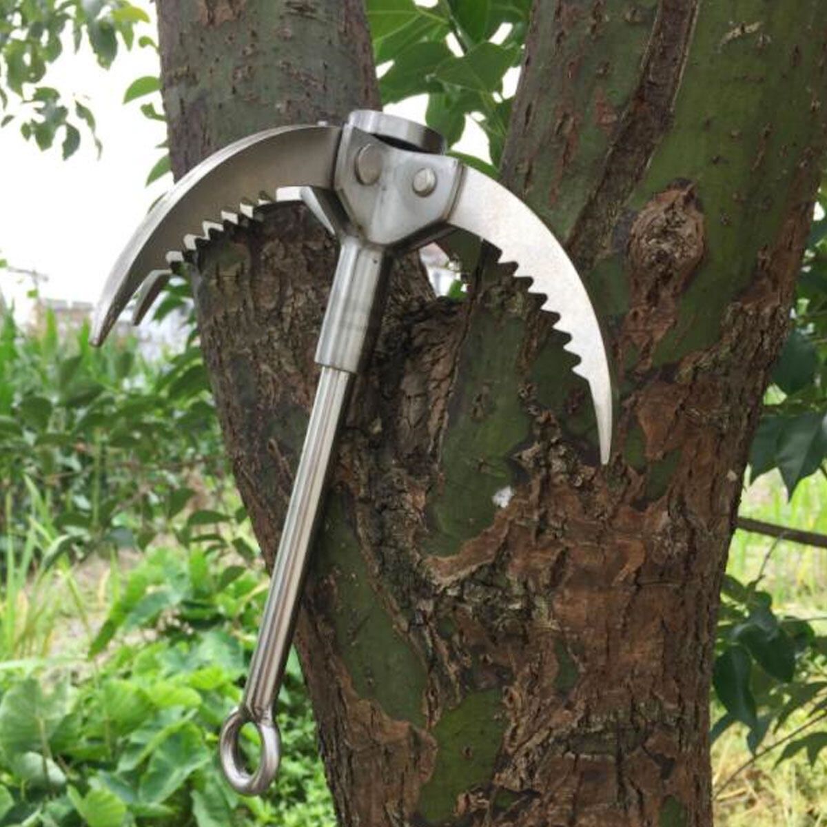 Stainless Steel Folding Grappling Gravity Hook Climbing Claw Camping Practical Outdoor Silver