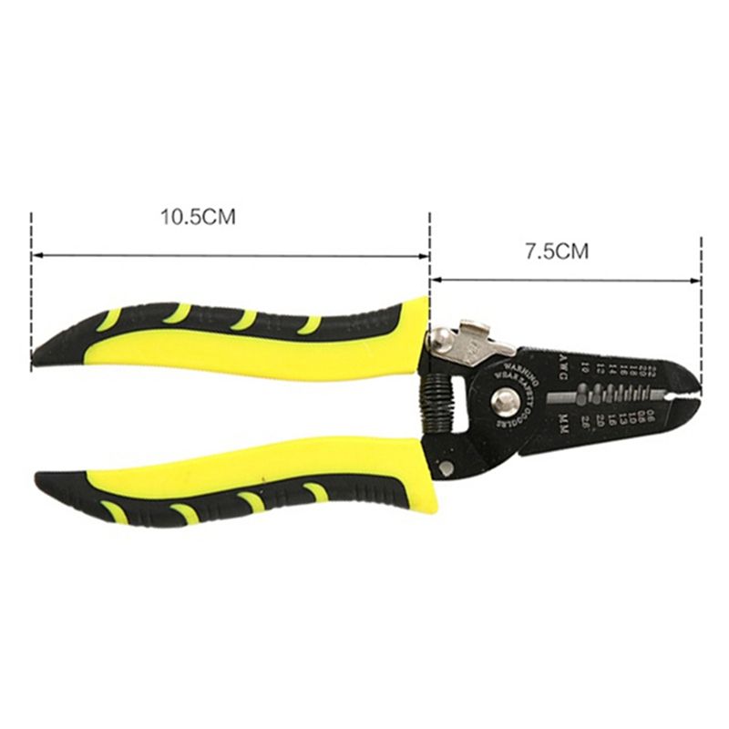 Wire Stripper Cable Decrustation Pliers 0.6~2.6mm 10~22AWG