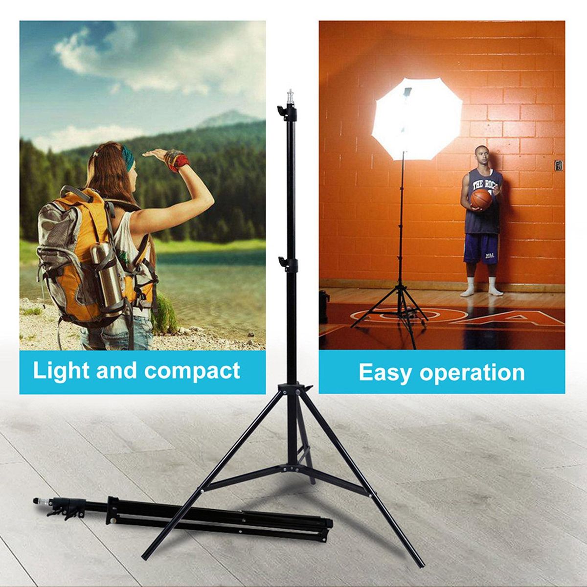 2.1m Tripod for Thermometer Foor-standing Tripod Bracket with 1/4 Screw Tooth
