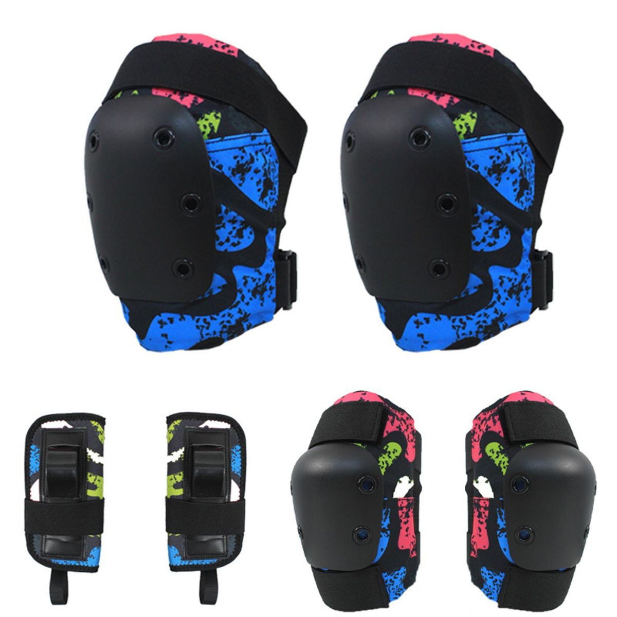 1 Set Skateboard Protective Gears Skateboard Protective Gear Set Blue