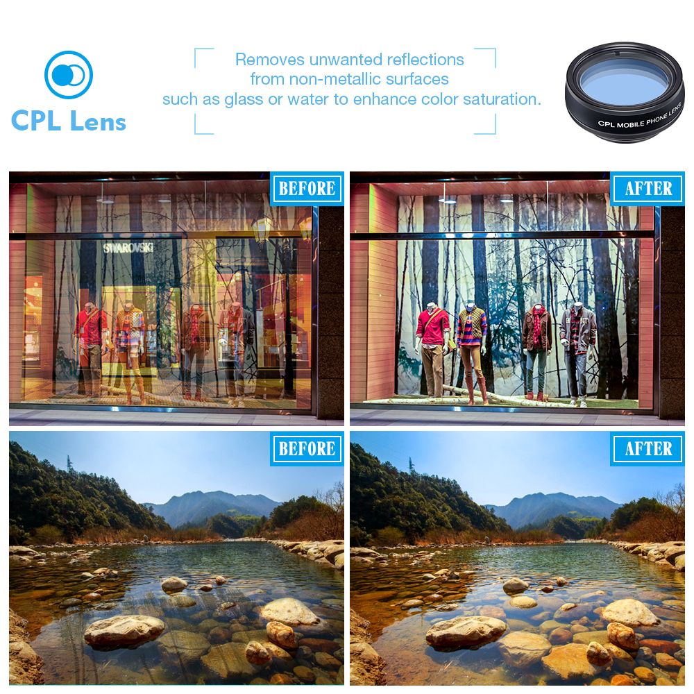 10 In 1 Phone Camera Lens Kit With 0.63X Wide Angle