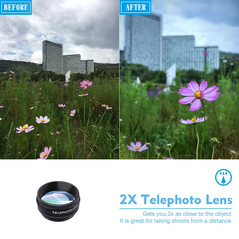 10 In 1 Phone Camera Lens Kit With 0.63X Wide Angle
