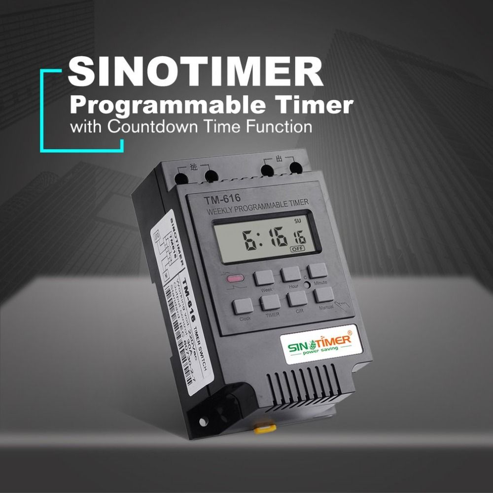 SINOTIMER TM616B-2 30A 220V Electronic Weekly Programmable