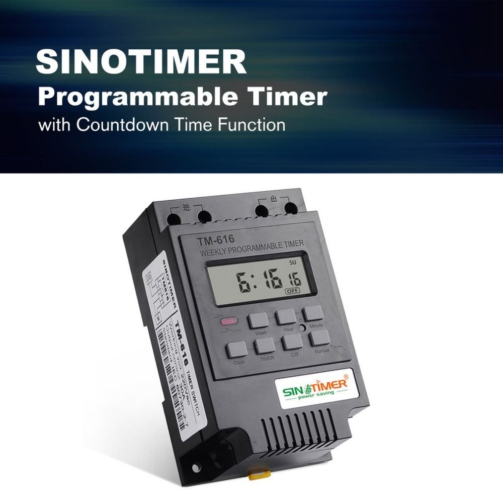 SINOTIMER TM616B-2 30A 220V Electronic Weekly Programmable