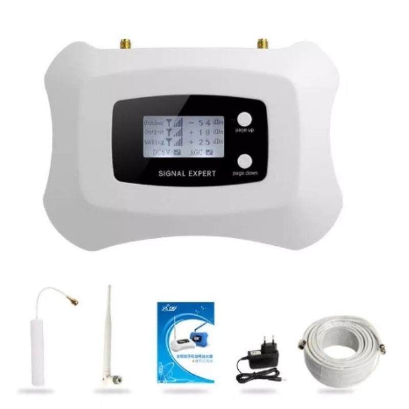 LCD Display Global Frequency DCS 2G 4G LTE 1800MHz Mobile Smart Signal Repeater Booster Amplifier White