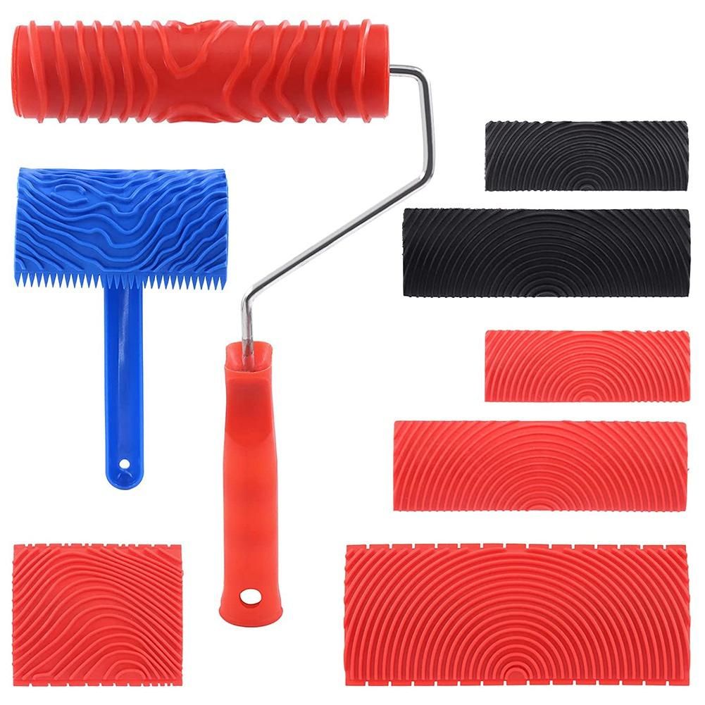 8 Pcs Wood Graining Painting Tool Set, Rubber Empaistic Grai