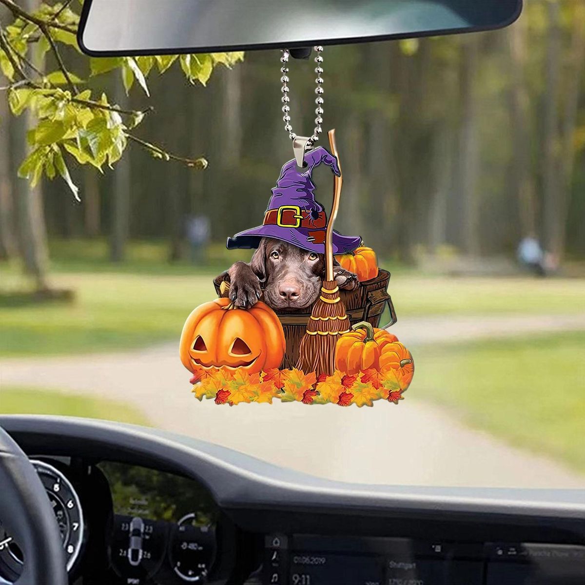 Halloween Women Car Ornament Whimsical Pet Halloween Car for Auto