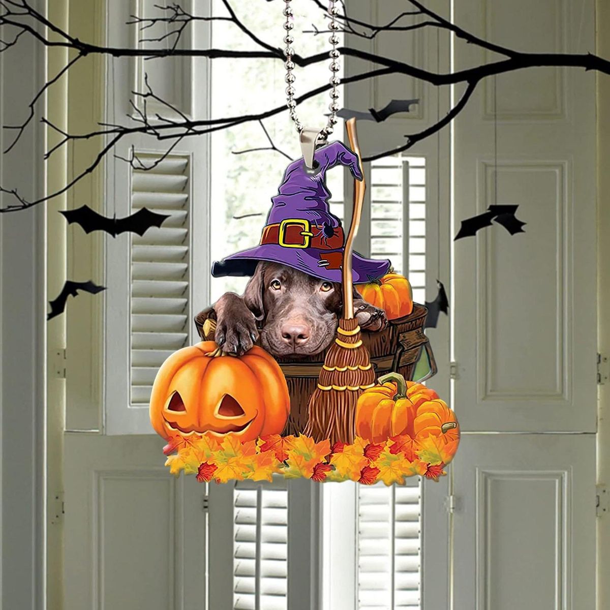 Halloween Women Car Ornament Whimsical Pet Halloween Car for Auto