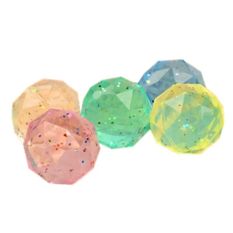 10pcs Colorful Moonlight High Bounce Ball Elastic Juggling Jumping Balls Bouncing Ball Outdoor Toys for Baby Kids