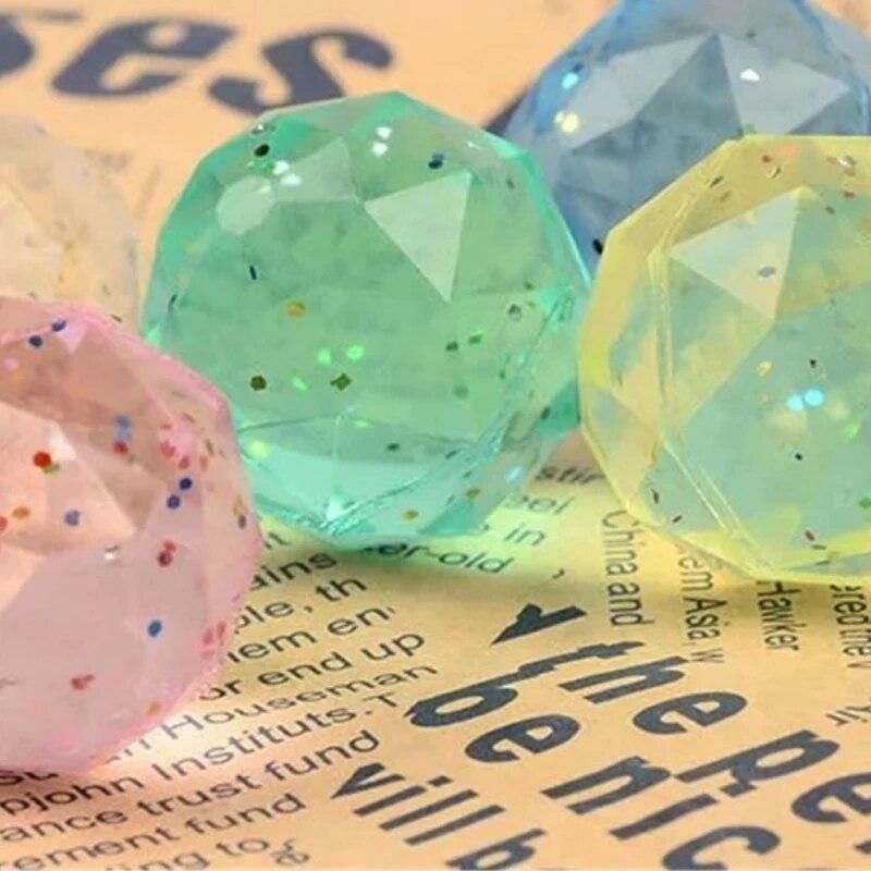 10pcs Colorful Moonlight High Bounce Ball Elastic Juggling Jumping Balls Bouncing Ball Outdoor Toys for Baby Kids