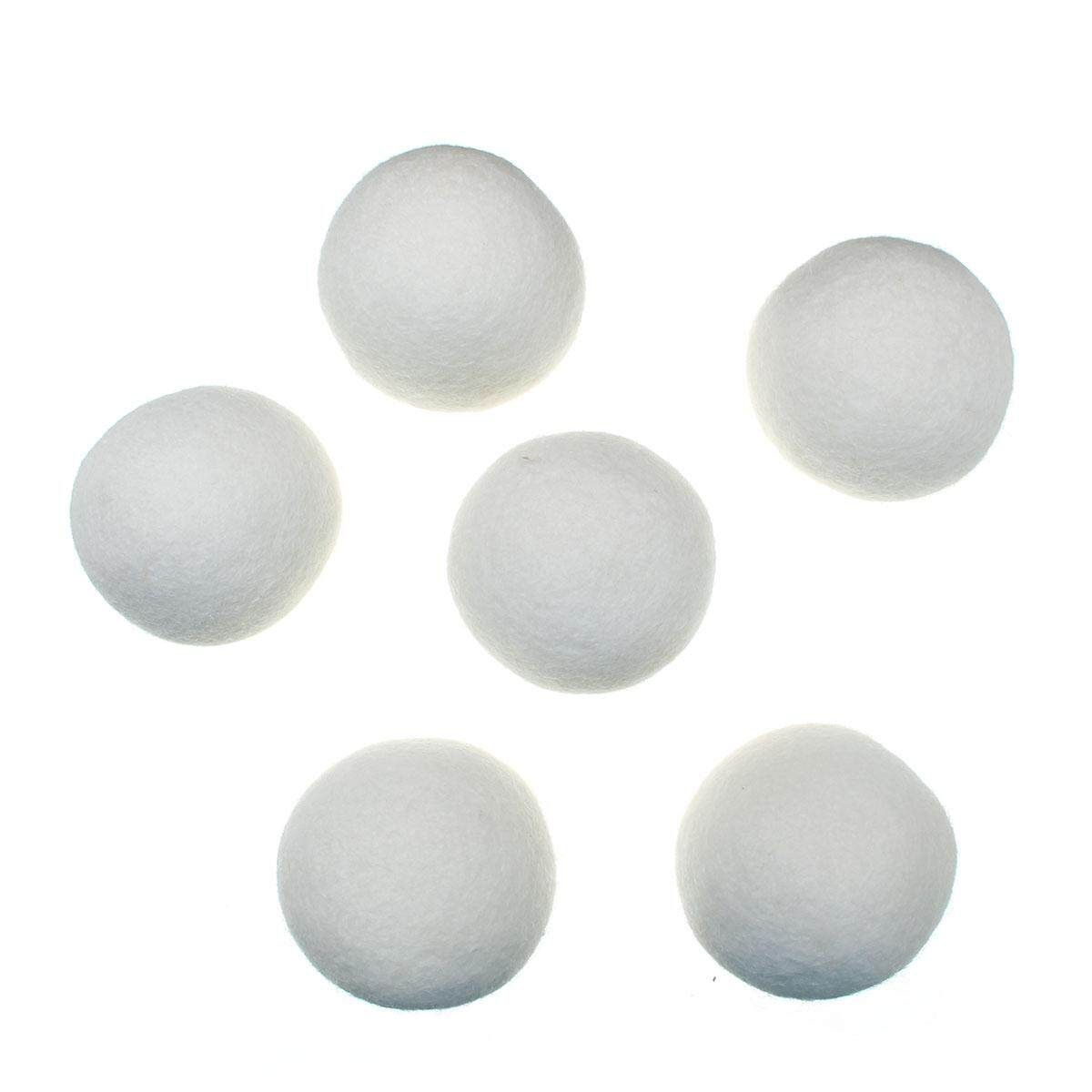 6PCS Reusable Natural Fabric Sheep Wool Dryer Balls Organic Laundry Softener New