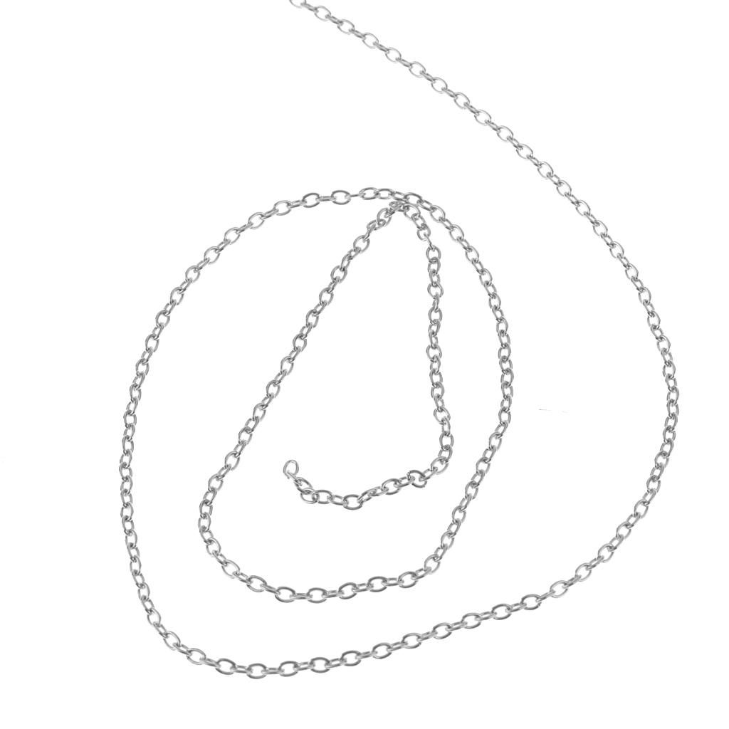 Cable Chain Spool Women Men Ball Hand Bracelet Necklace Vintage Silver