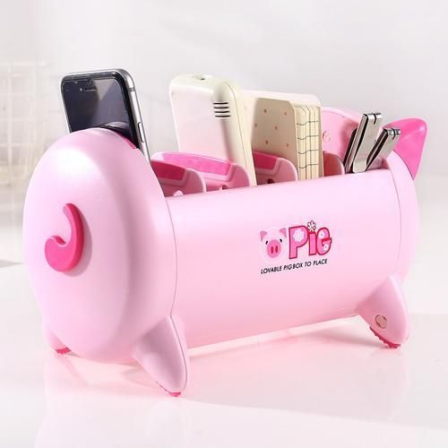 Desktop Storage Box Plastic Box Creative Cosmetics Remote Control Holder Small Objects Container Makeup Organizer