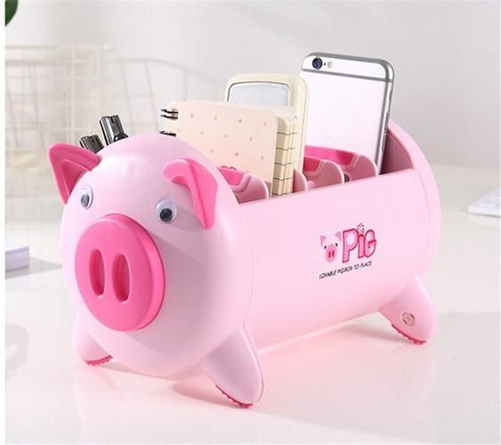 Desktop Storage Box Plastic Box Creative Cosmetics Remote Control Holder Small Objects Container Makeup Organizer