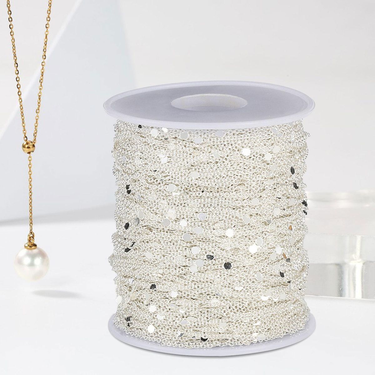Chains For Necklace DIY Pendant Supplies Chains Argent