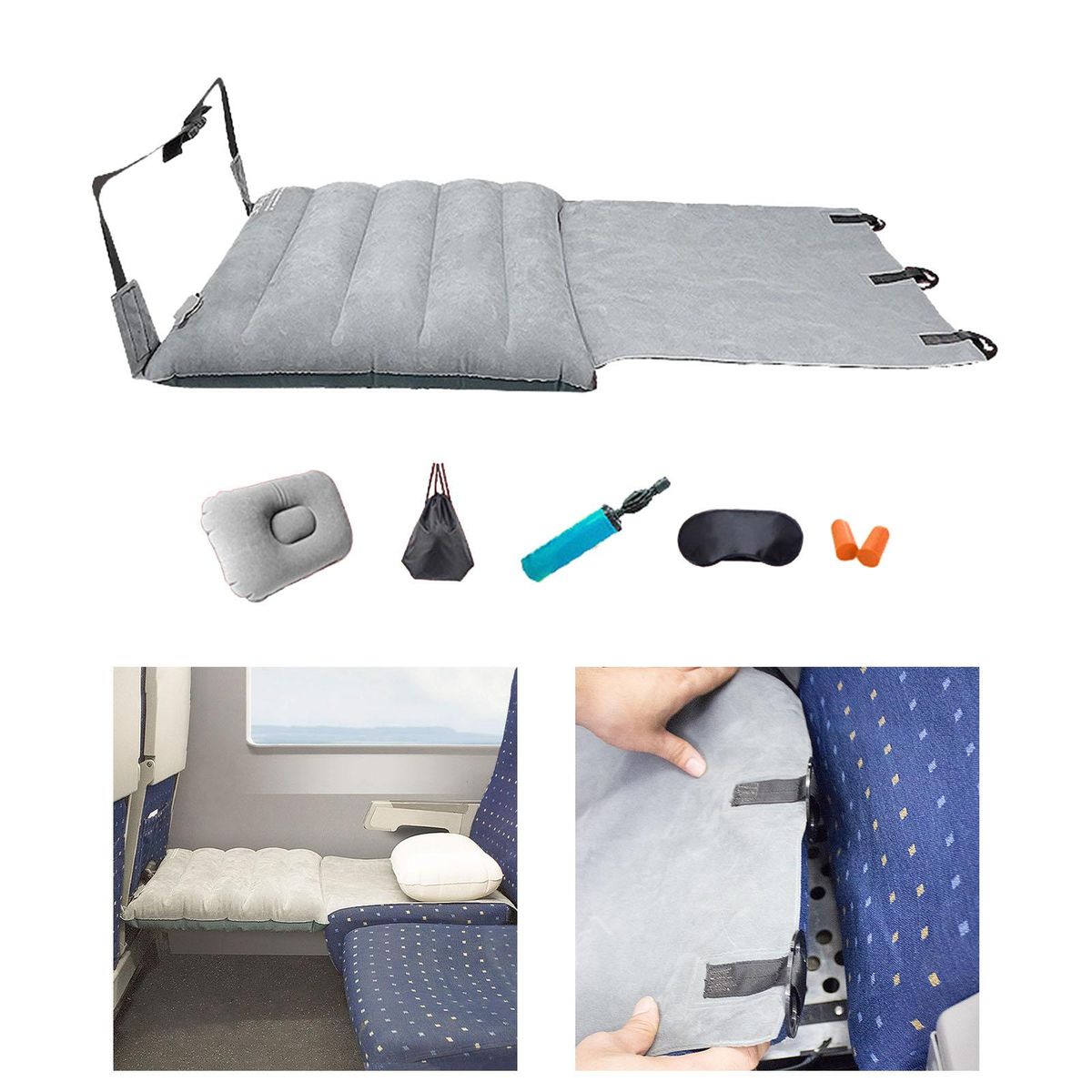 Kids Airplane Footrest Hammock, Plane Seat Cover, Large