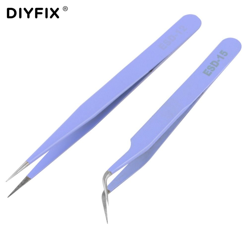 Eyelash Extension Tweezers Precision Straight Curved Forceps Pliers For Nail Art Rhinestones Gem Decor Picking Hand Tools-cyan