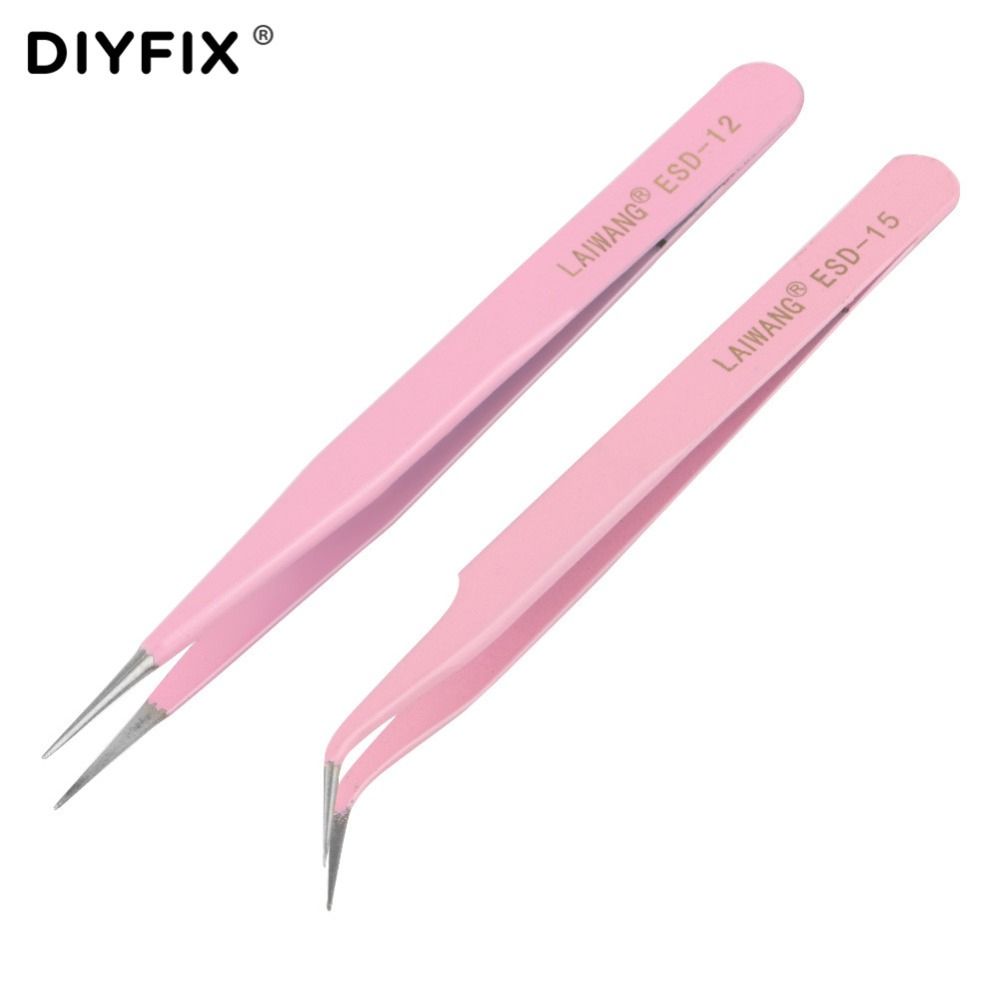 Eyelash Extension Tweezers Precision Straight Curved Forceps Pliers For Nail Art Rhinestones Gem Decor Picking Hand Tools-cyan