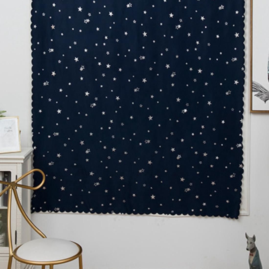 Punch-Free Buckle Shading Curtain Finished Shading Cloth Curtains Small Bay Window Shade Children's Dormitory Bedroom