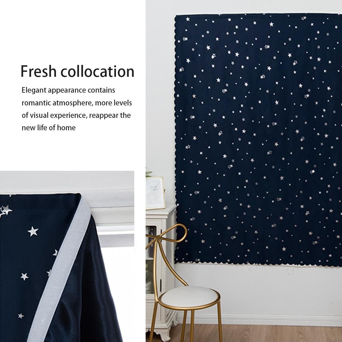 Punch-Free Buckle Shading Curtain Finished Shading Cloth Curtains Small Bay Window Shade Children's Dormitory Bedroom