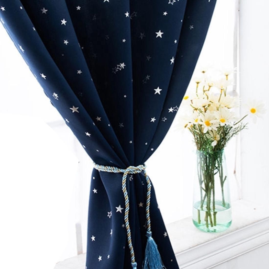 Punch-Free Buckle Shading Curtain Finished Shading Cloth Curtains Small Bay Window Shade Children's Dormitory Bedroom