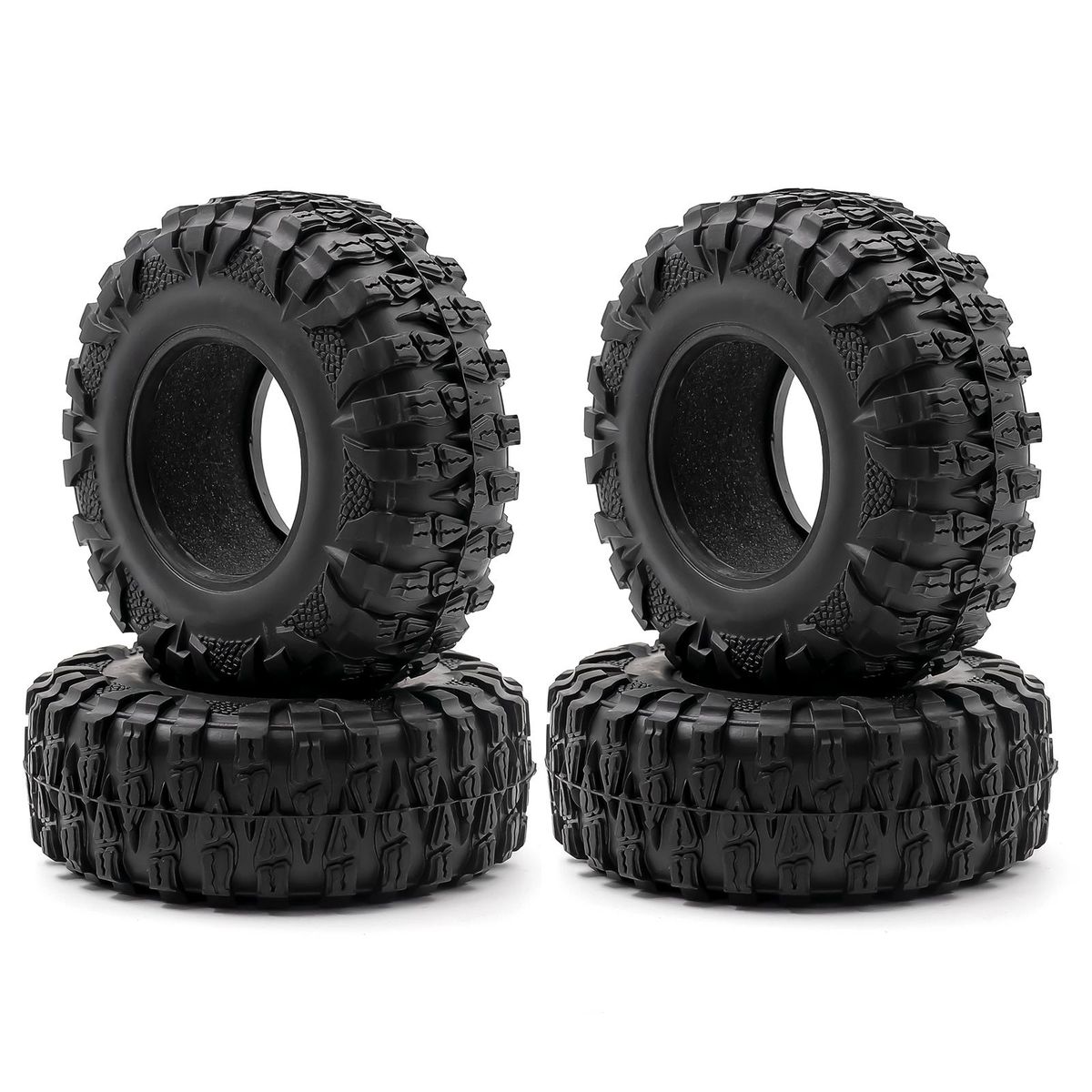 Remote Control Crawler Rubber Car Tires 2.2inch 120*55*46mm 4pcs Replacement for Trax4 Trax6 Axial Scx10 90046 1/10 Remote Control Car