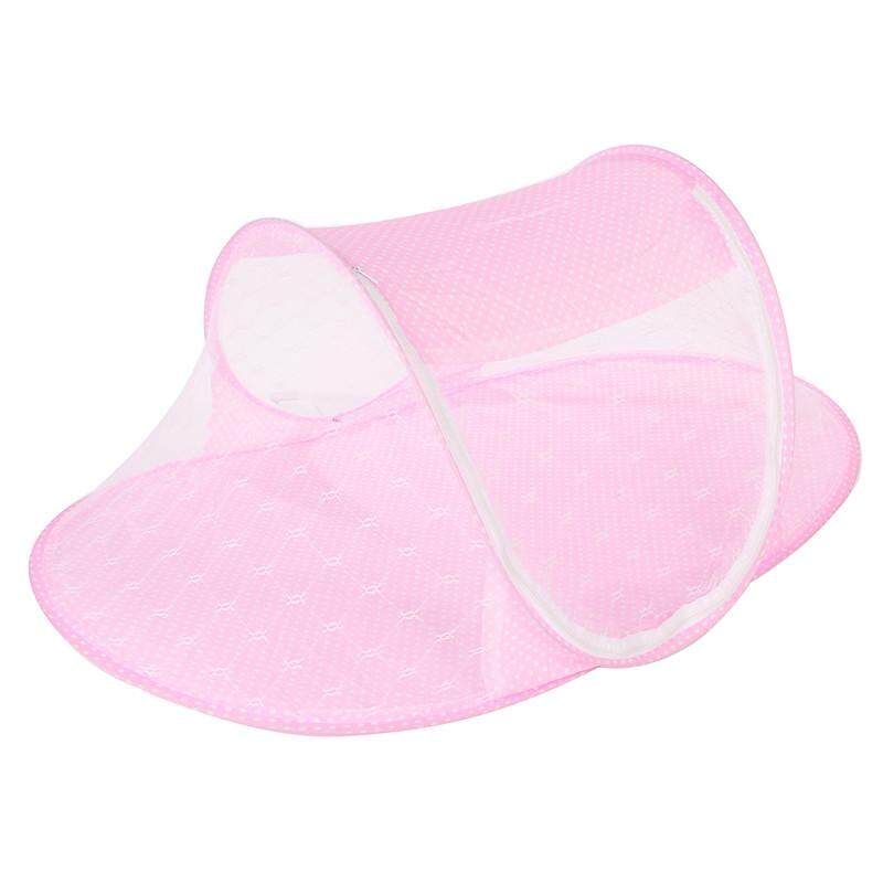 Portable 0-3 Years Baby Kid Infant Mosquito Net Bed Crib Canopy Mattress Tent Pink Pink