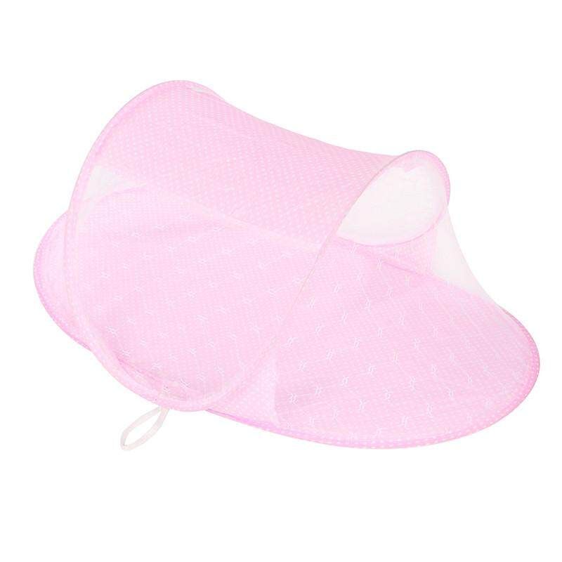 Portable 0-3 Years Baby Kid Infant Mosquito Net Bed Crib Canopy Mattress Tent Pink Pink