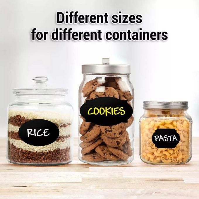 80 Pcs Jar Labels Waterproof Pantry Organizer Stickers  PEN