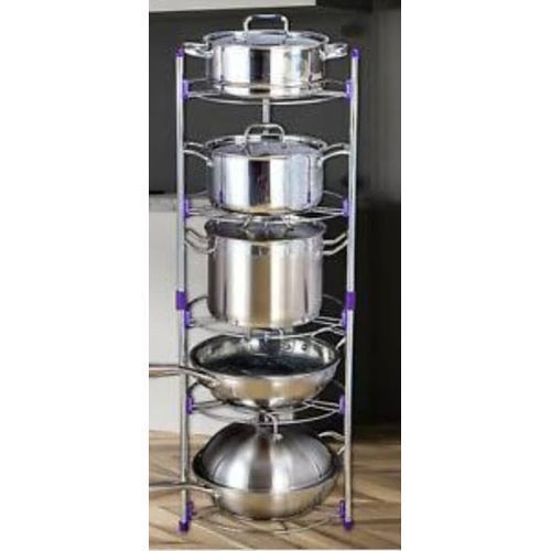 Cooking Pot Stand Pot Rack Cookware Stand- 5 Tiers