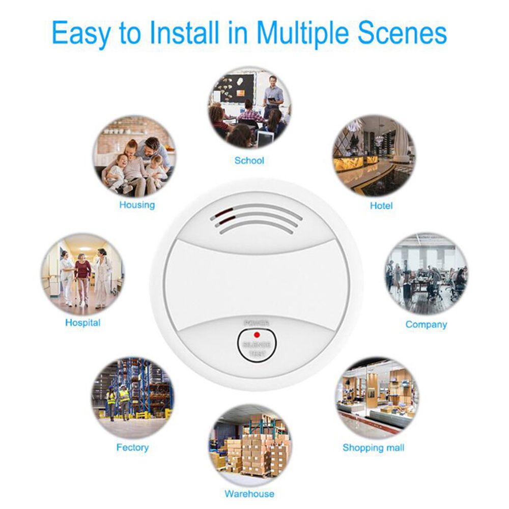 Tuya Intelligent Wifi Strobe Smoke Detector Wireless Fire