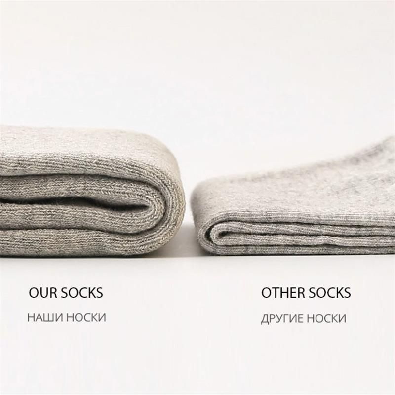 10pairs/ Men's Thick Socks 100% Cotton Men's Socks High Quality Thick Warm Business Socks Men's Warm Comfortable Mid-Tube Socks